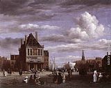 Jacob van Ruisdael The Dam Square in Amsterdam painting